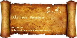 Dénes Amadea névjegykártya